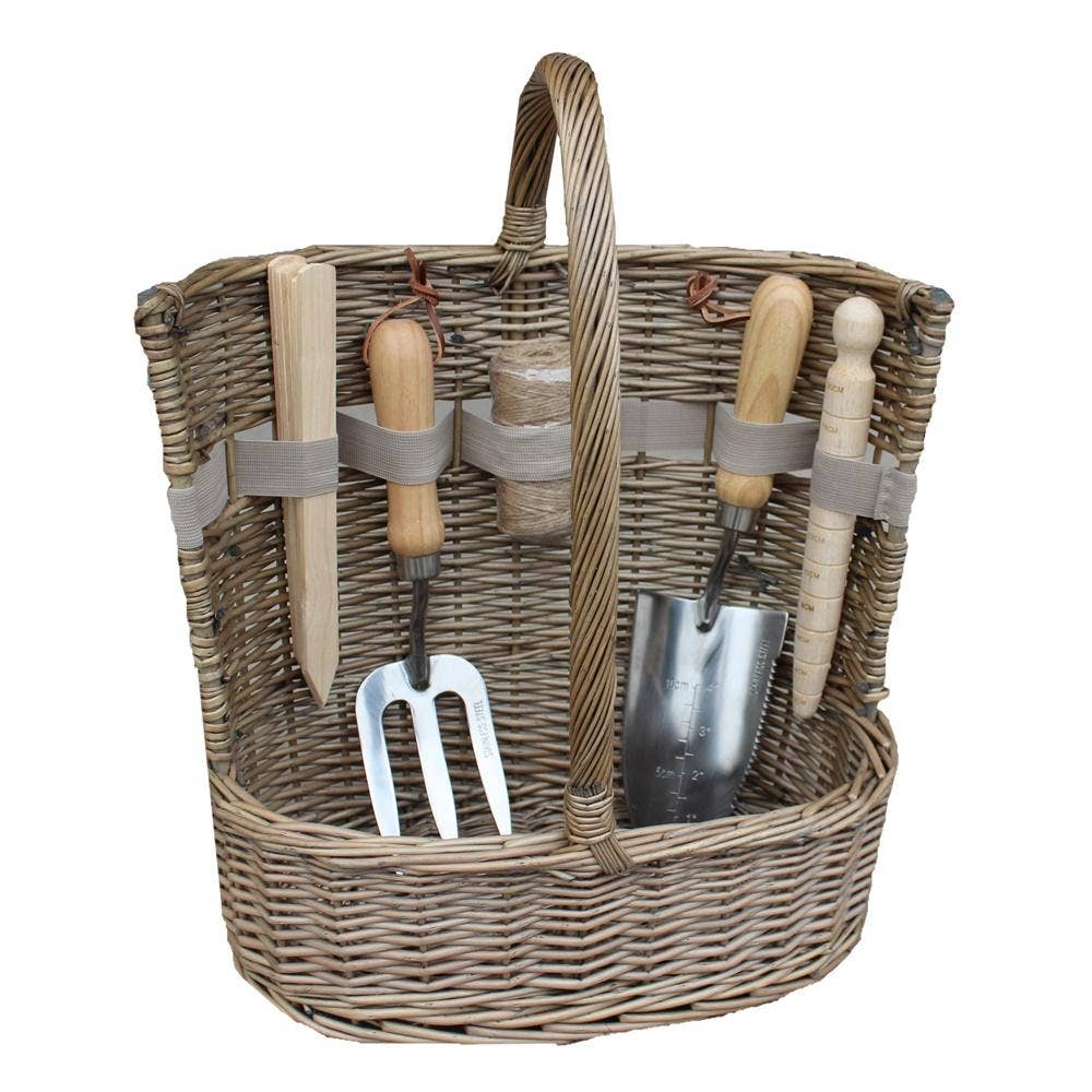 Red Hamper - Wholesale Mand - Antieke wash deluxe tuingereedschap mand0