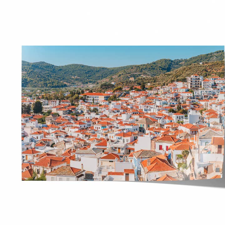 Tak på Skopelos | Konstfotografiutskrift för wholesale av Natasha Riha Photography