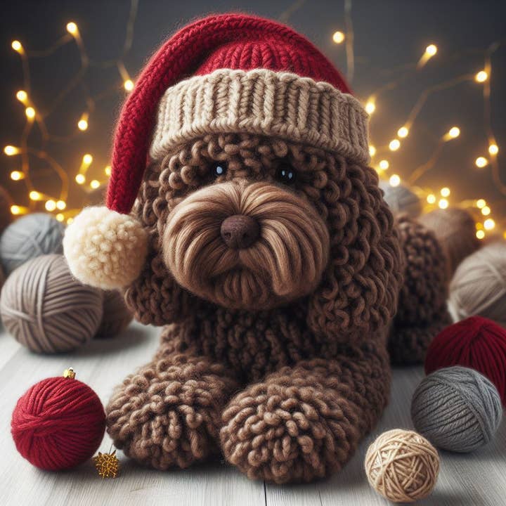 Carte de Noël Cockapoo en chocolat de luxe unique pour la vente par Two Woofs