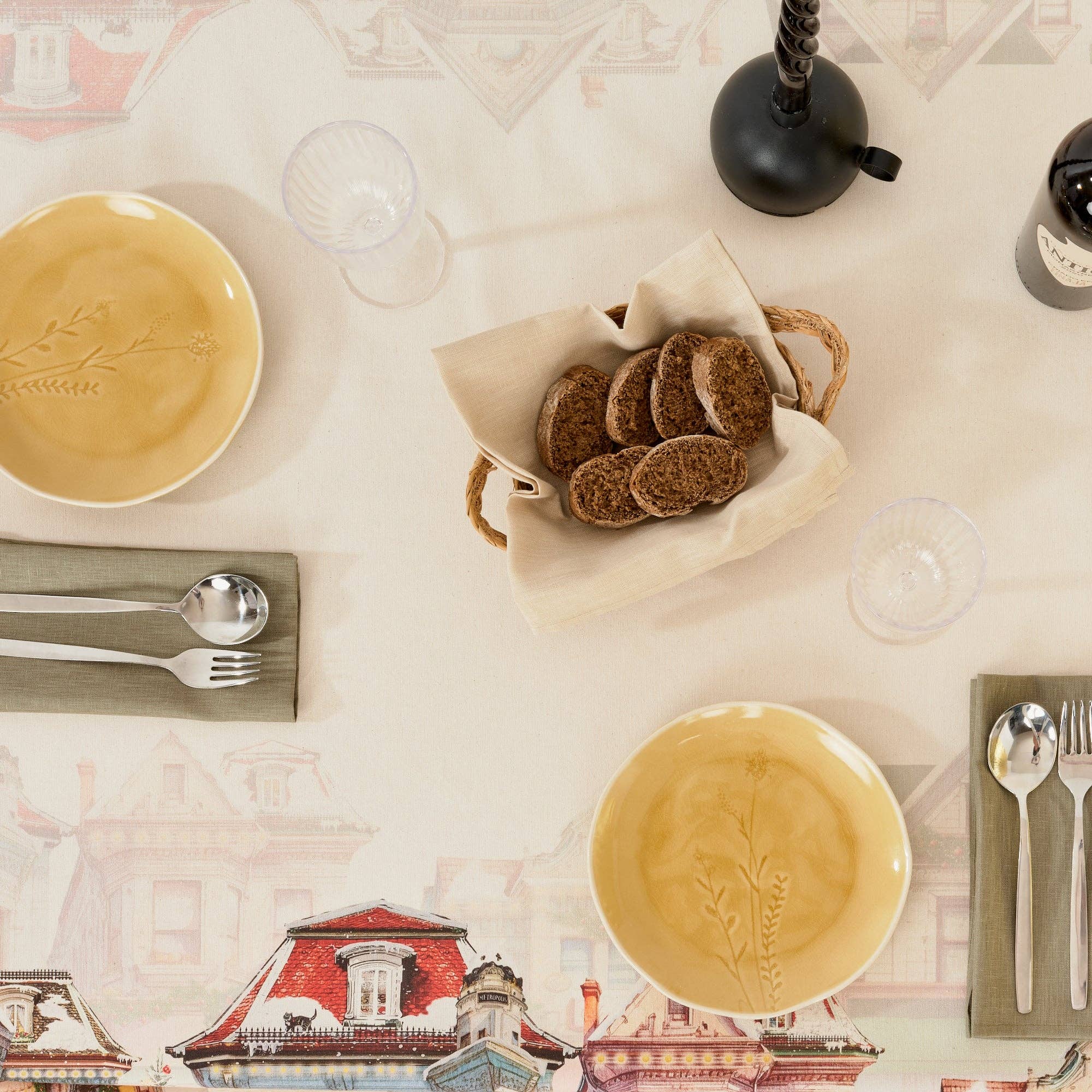 SG HOGAR - Wholesale Tablecloth - Christmas City Tact Fabric Tablecloth5