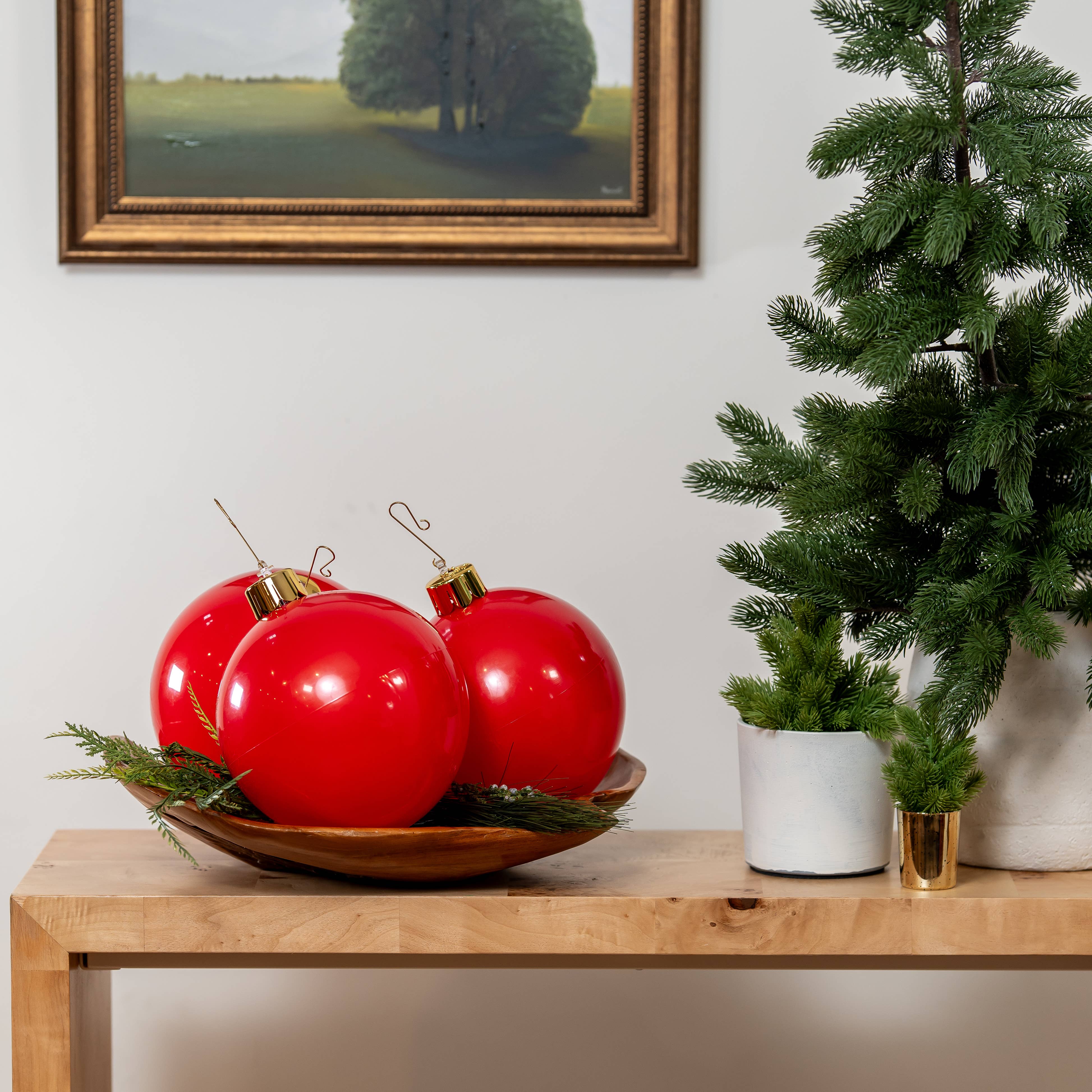 Holiball – Conjunto de ornamentos por atacado – Mini Trio Vermelho Clássico 8"1