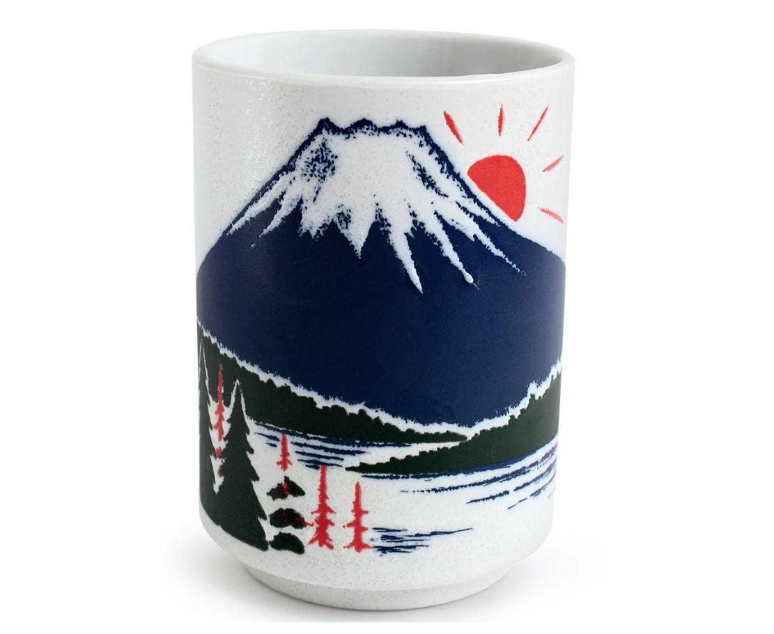 「FUNJI」In Japan - Wholesale Coffee Mug - Mt. Fuji Tea Cup Set: Japanese Mino Ware Yunomi Pottery Gift1