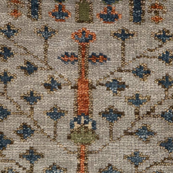 Aesthetic Homes LLC - Wholesale Runner Rug - Gray Rust Tree of Life Wool Runner – Custom Size P-70432