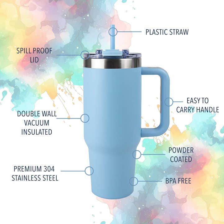 Hogg Outfitters - Wholesale Insulated Mug/Tumbler - 40oz POWDER COATED BIG SWIG TUMBLER - PASTEL COLLECTION