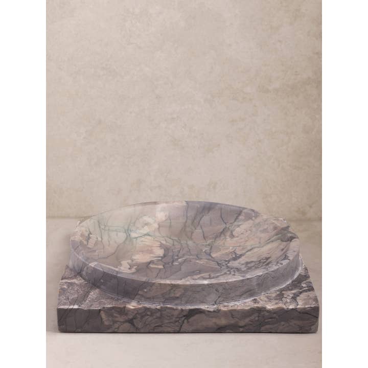 GAURI KOHLI - Wholesale Decorative Plate/Dish/Bowl - Shayne Sculpted Onyx Decorative Bowl5