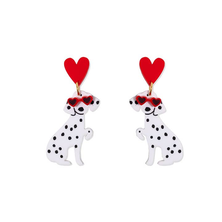 Dalmatian Dog-Inspired Dangle Earrings for wholesale by Vinuesa shop