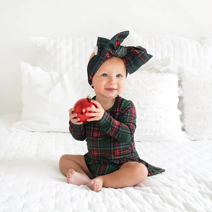 Gigi and Max - Vente Body (sans pieds) – bébé - Robe de Noël Kane Tartan Tutu pour bébé en bambou