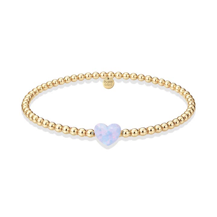 Single Heart MD | Beaded Opal Bracelet for wholesale by bara boheme
