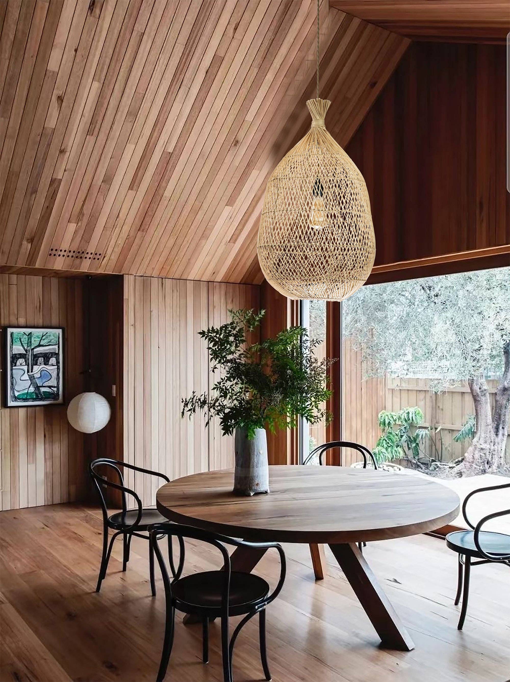 ELE Light & Decor - Wholesale Chandelier/Hanging Light - Handmade Rattan Teardrop Pendant Light8