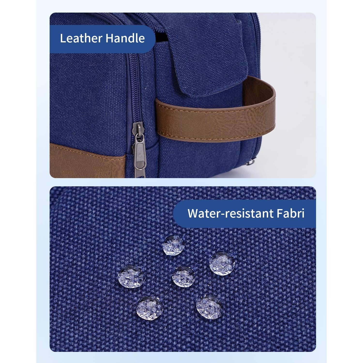 wandf – Engroshandel Toilettaske - Unisex – Canvas & læder Dopp Kit rejse vandafvisende barbertaske30