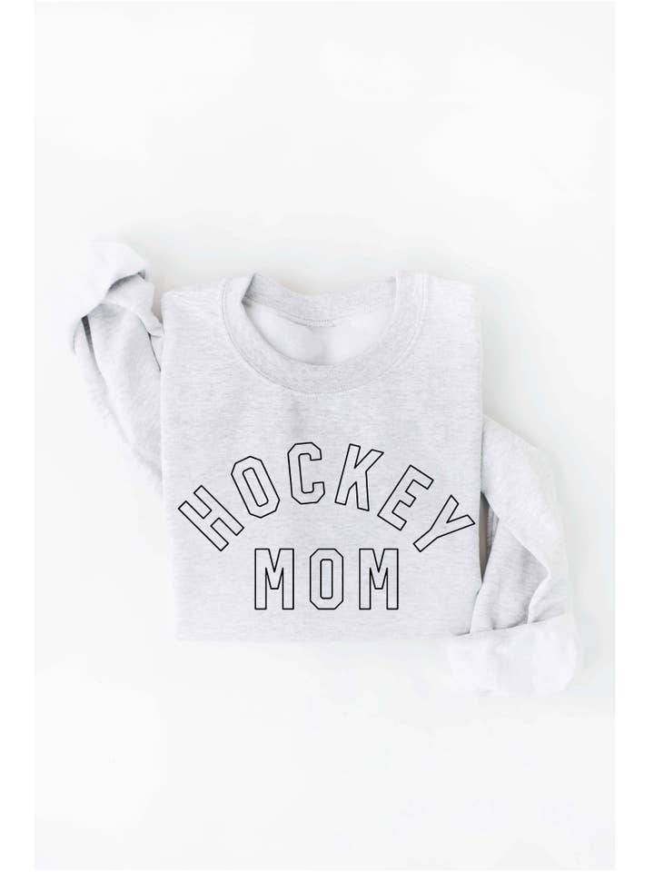 OAT COLLECTIVE - Wholesale Graphic Sweatshirt - Women's - HOCKEY MOM Graphic Sweatshirt