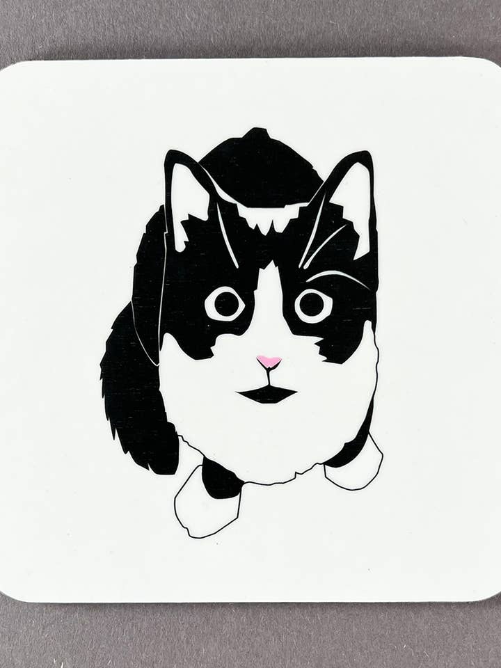 Cat Coaster for wholesale by Penguin Ink