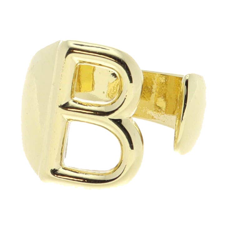 Gold Initial "B" Wrap Ring for wholesale by Jane Marie