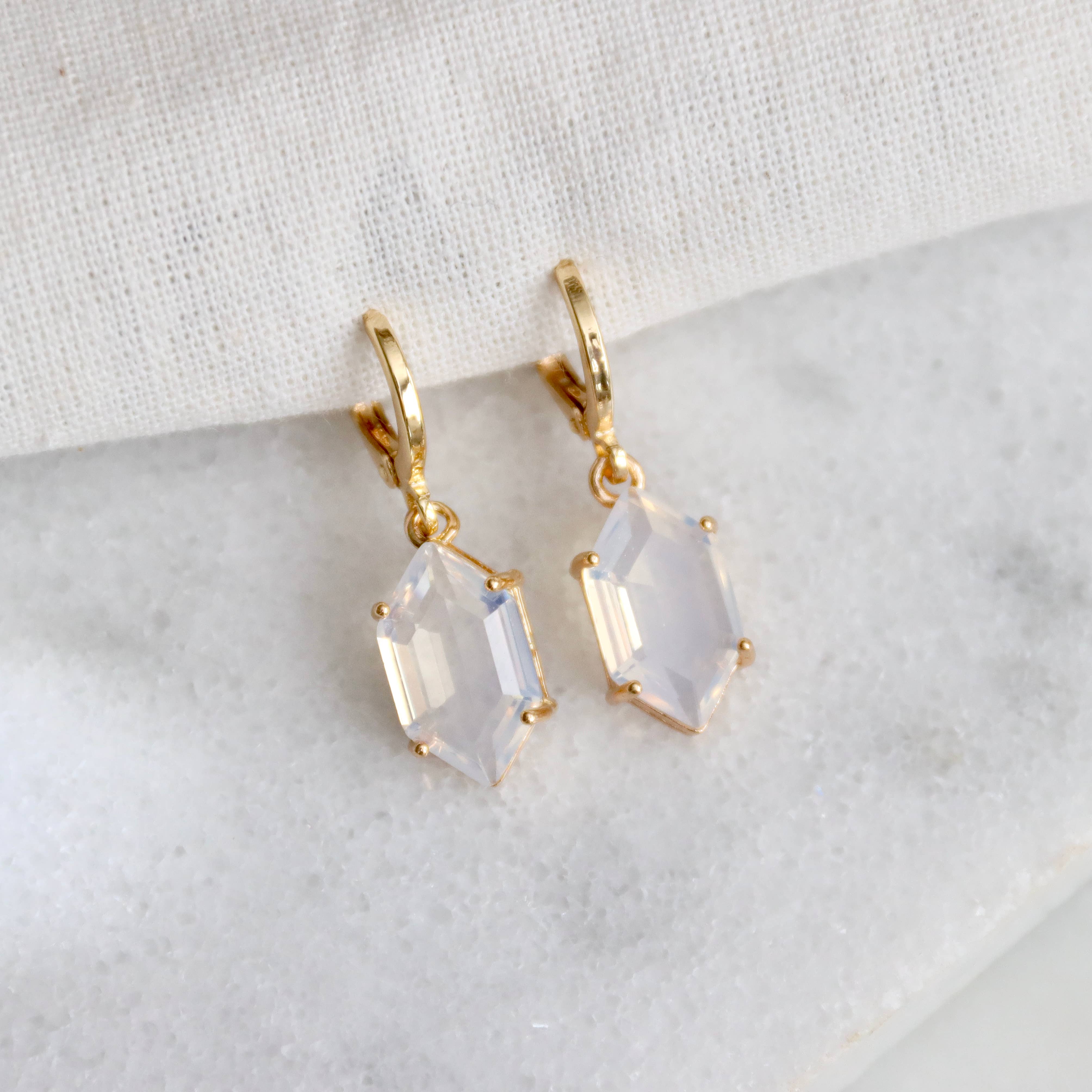 Mesa Blue - Wholesale Huggie Earrings - Opalite, Purple, Black Huggie Earrings6