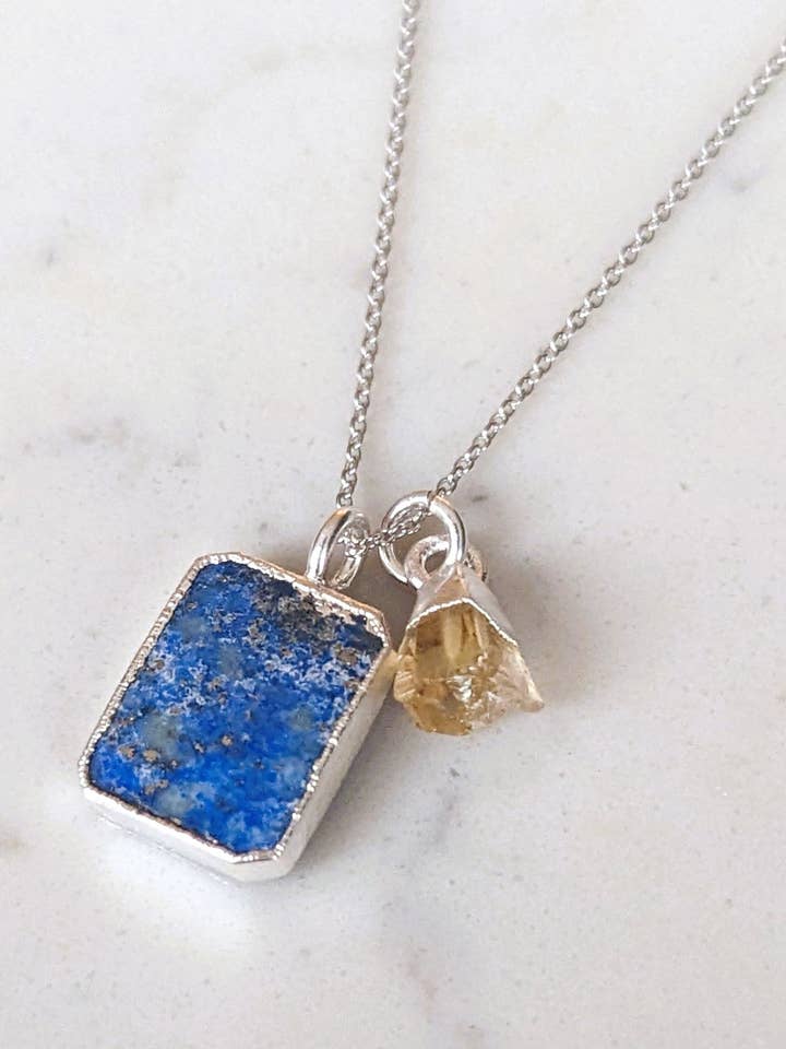 De Duo Lapis Lazuli Ketting voor wholesale door Lapis London