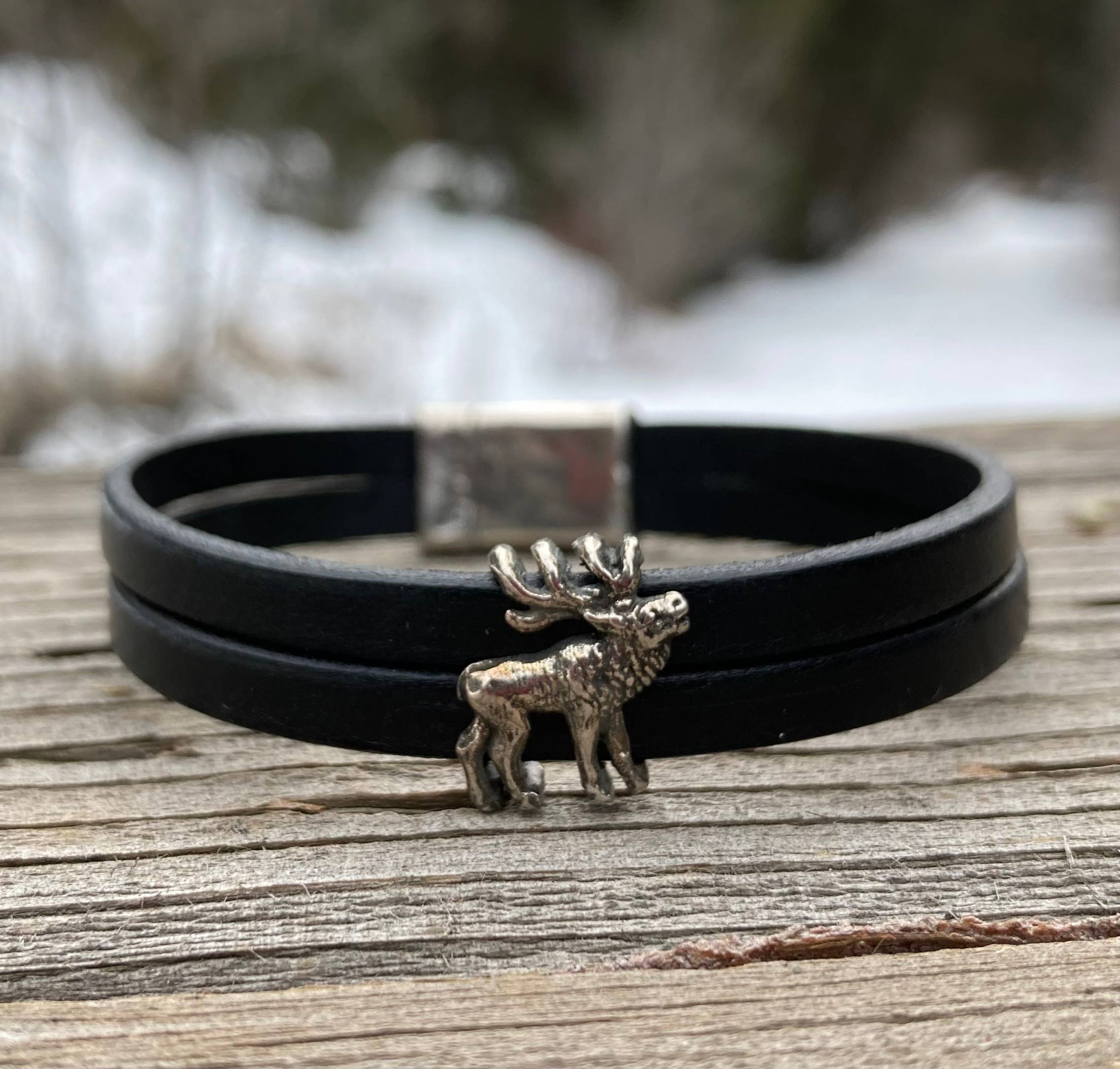 Rox-anne - Wholesale Bangle Bracelet - Elk Leather Bracelet2