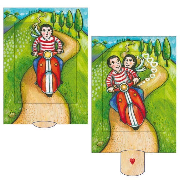 Living card “scooter” for wholesale by Bärenpresse