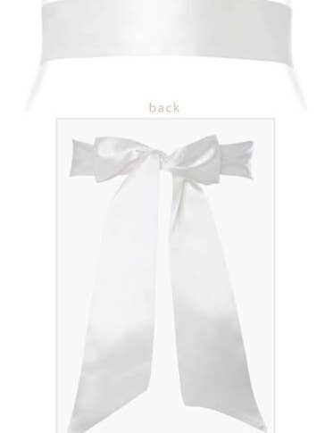 Faux Silk Sash Ivory for wholesale by Tiffany Rose