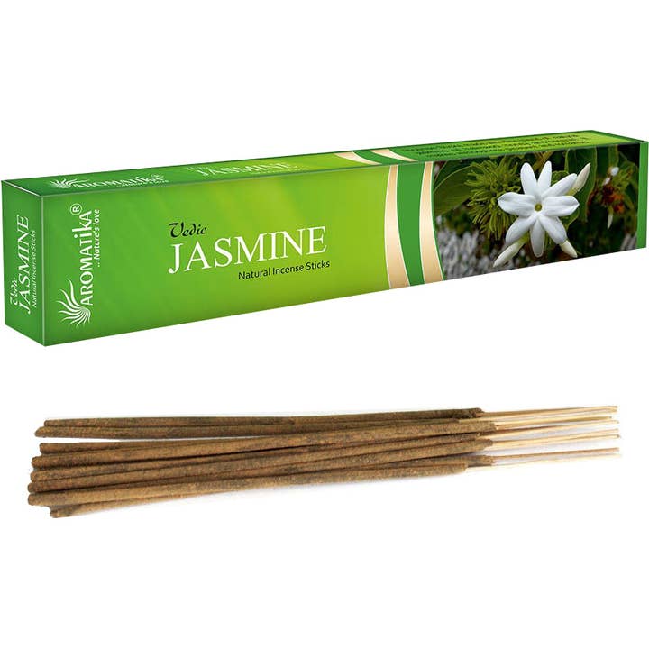 Vedic Jasmine Natural Incense Sticks Aromatika for wholesale by Cardshouse