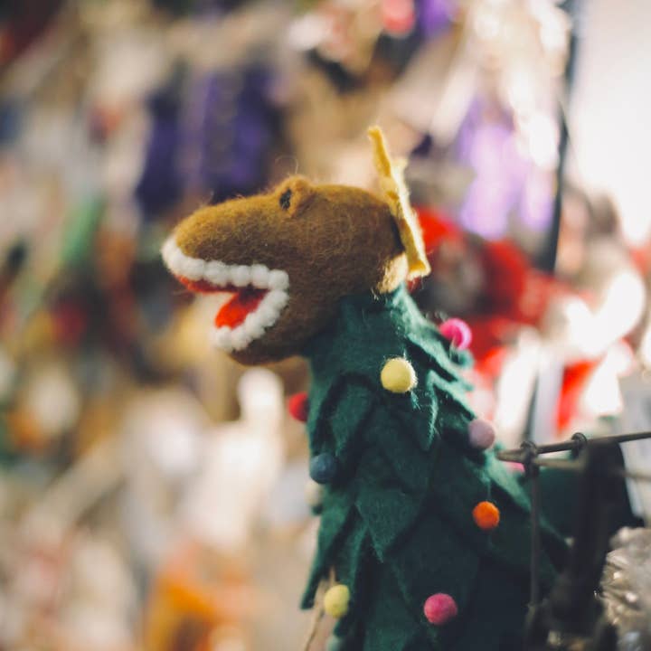 Felt So Good - Wholesale Tree Topper - Handmade Felt Tree-Rex Christmas Tree Topper