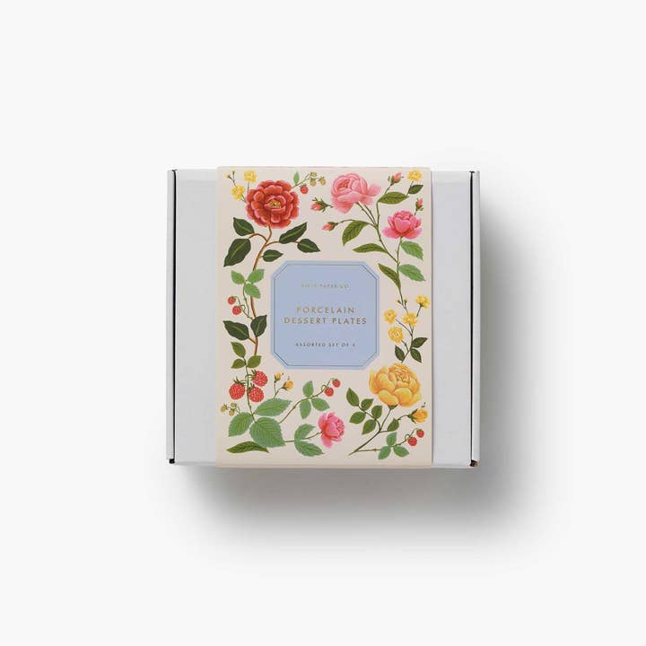 Rifle Paper Co. - Wholesale Dinner Plate - Roses Porcelain Dessert Plate Set15