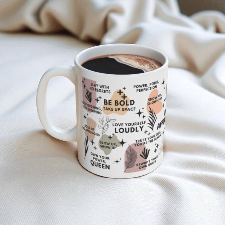 EMESLY - Wholesale Coffee Mug - Daily Affirmations Motivational Coffee Mug Gift; 11oz/15oz1