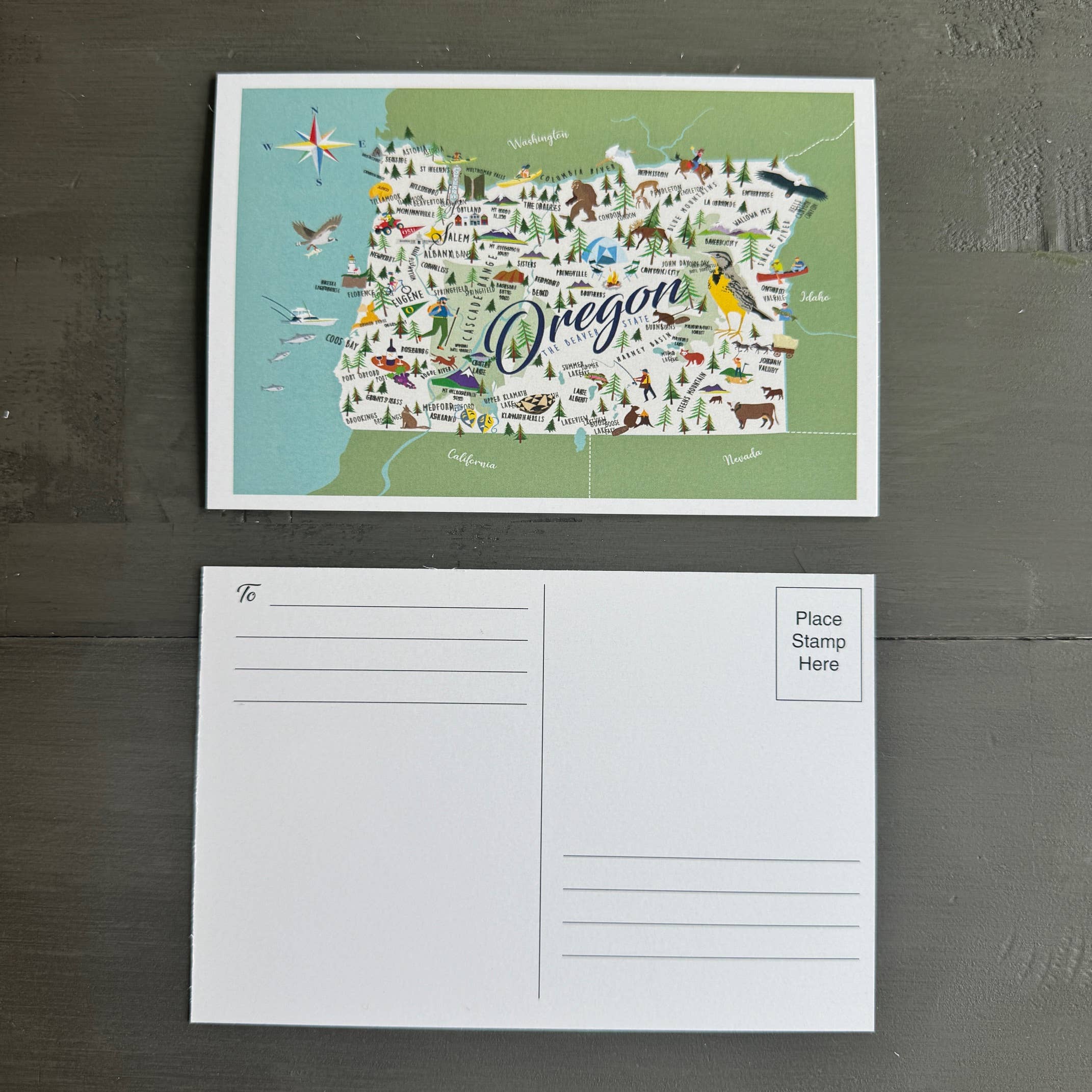 Galleyware - Wholesale Postcard - Oregon 4" x 6" Postcard1