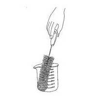 Brushtech - Venta al por mayor Cepillos de limpieza - CEPILLO DE LAVADO DE CRISTALERÍA DE LABORATORIO CORTO CON PUNTA DE ESPUMA