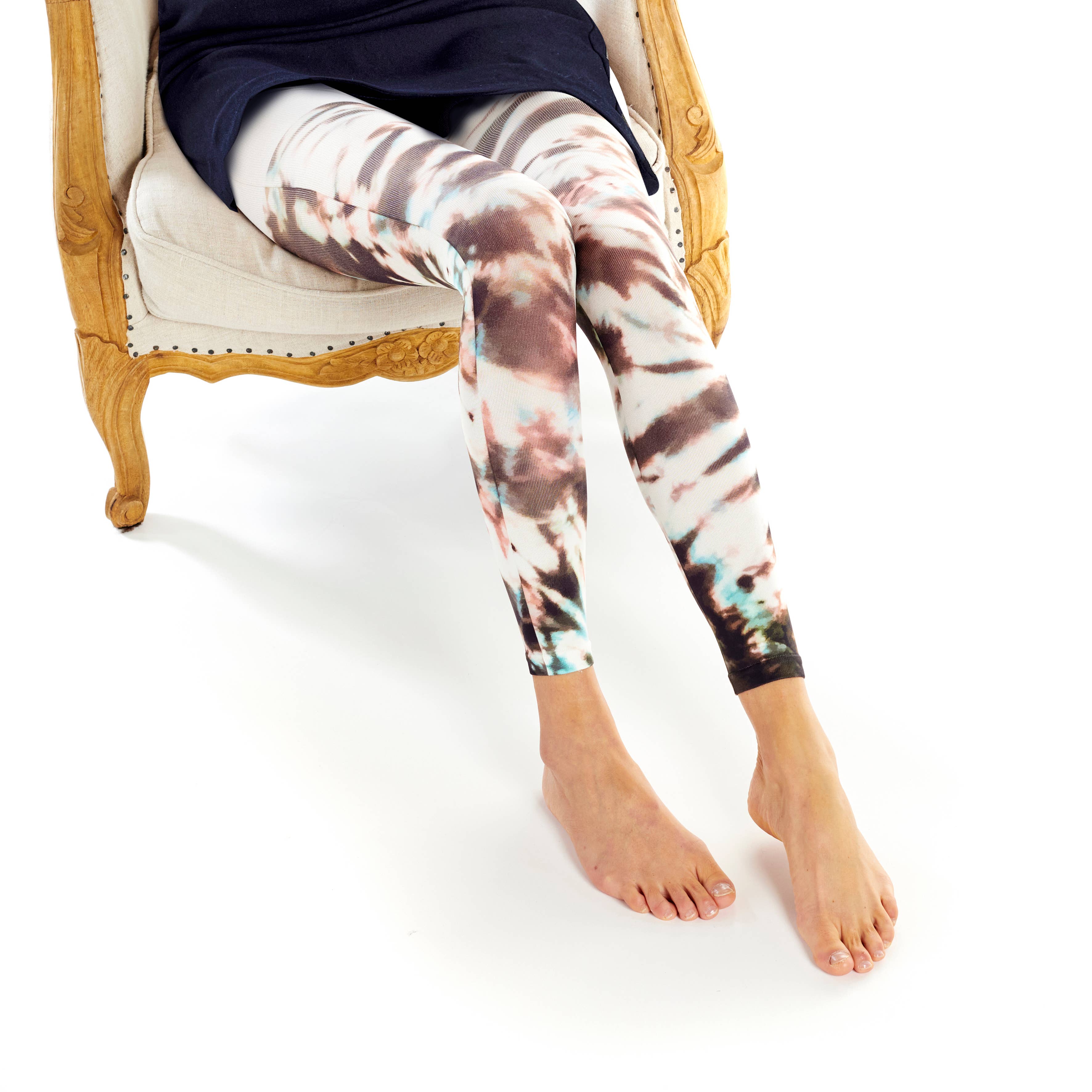 Dub & Drino - Wholesale Athletic/Lounge Leggings - Women's - Tye & Dye brown legging1