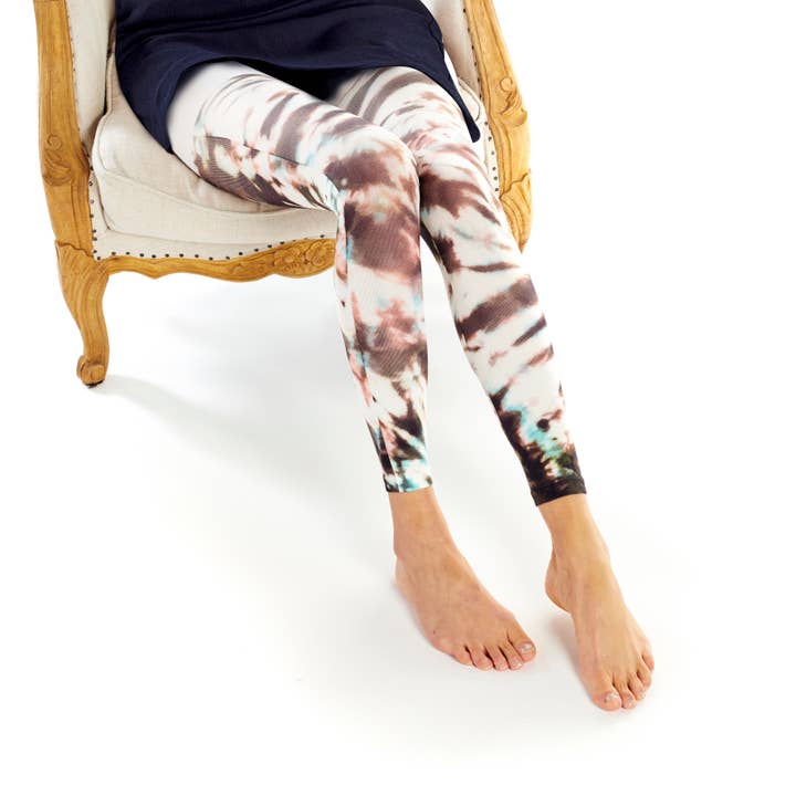 Dub & Drino - Wholesale Athletic/Lounge Leggings - Women's - Tye & Dye brown legging1