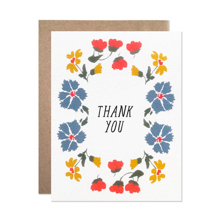 Obrigado Cornflower e flores de néon conjunto de 8 por atacado de Hartland Cards