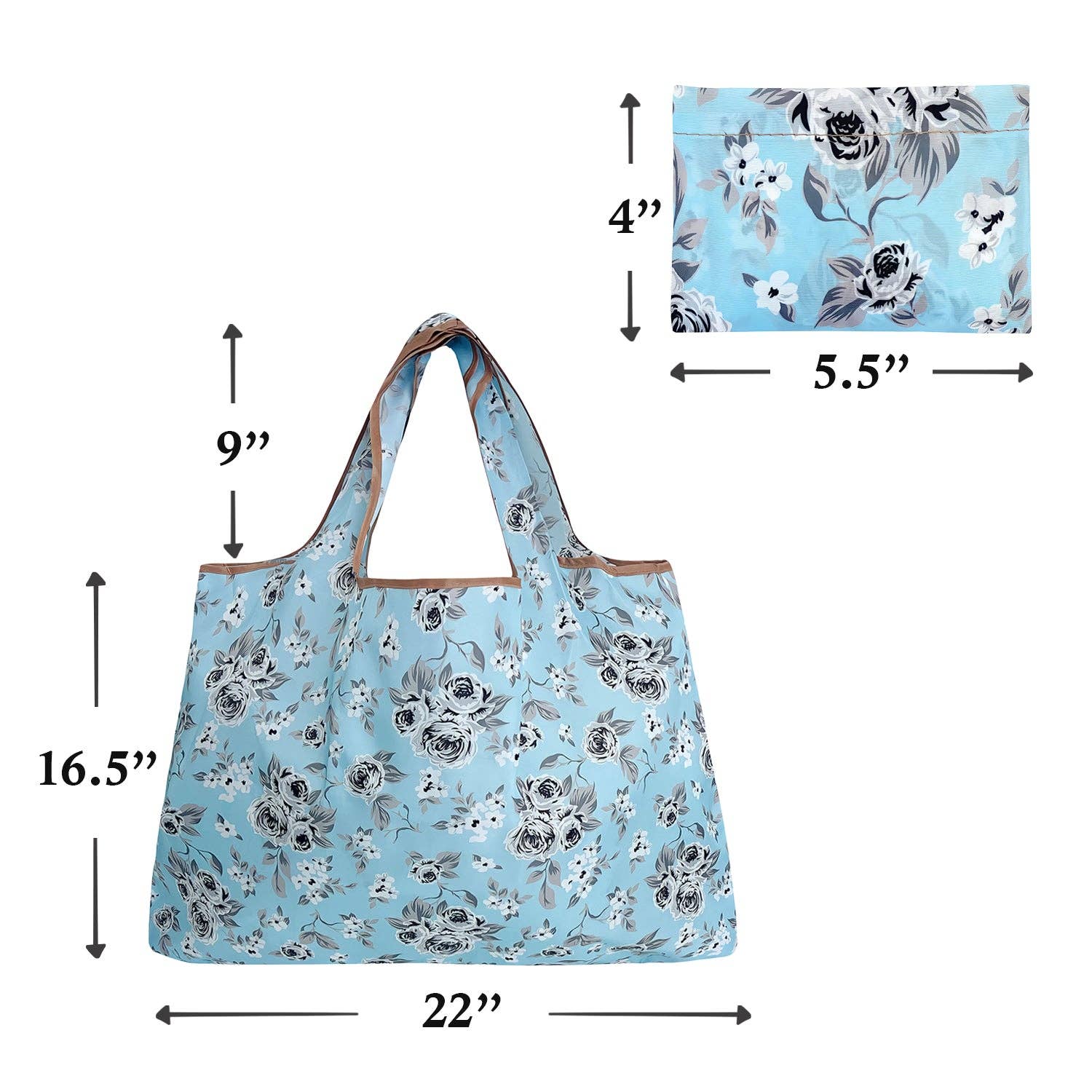 Wrapables.com - Vente Sacs de course/à provisions - Grand sac à provisions réutilisable en nylon écologique Wrapables62