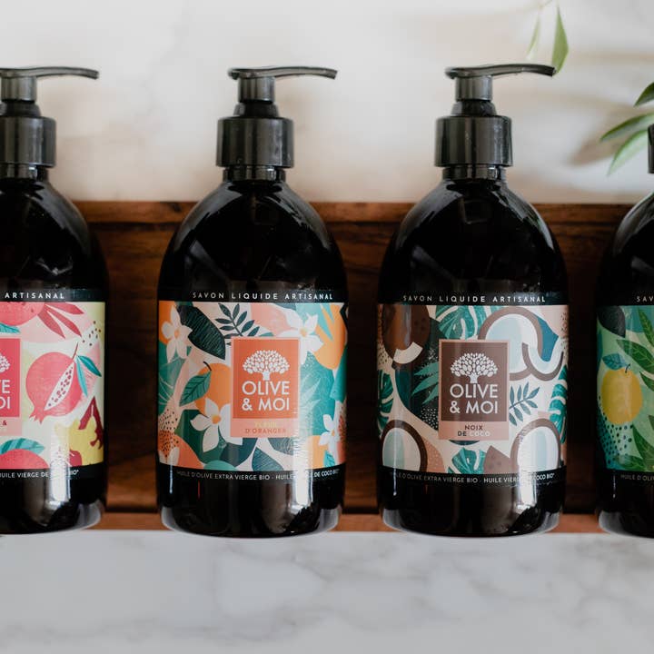 Savon liquide biologique pour les mains - Olive & Moi pour la vente par Au Savon de Marseille