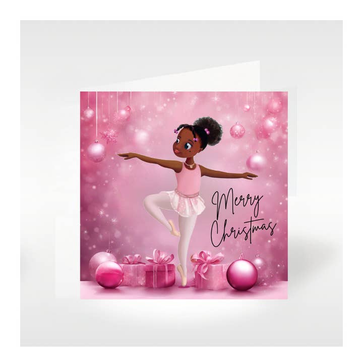 Tarjeta de Navidad de Nia Ballerina | Tarjetas de felicitación de ballet | 🎄 para venta al por mayor de Nia Ballerina