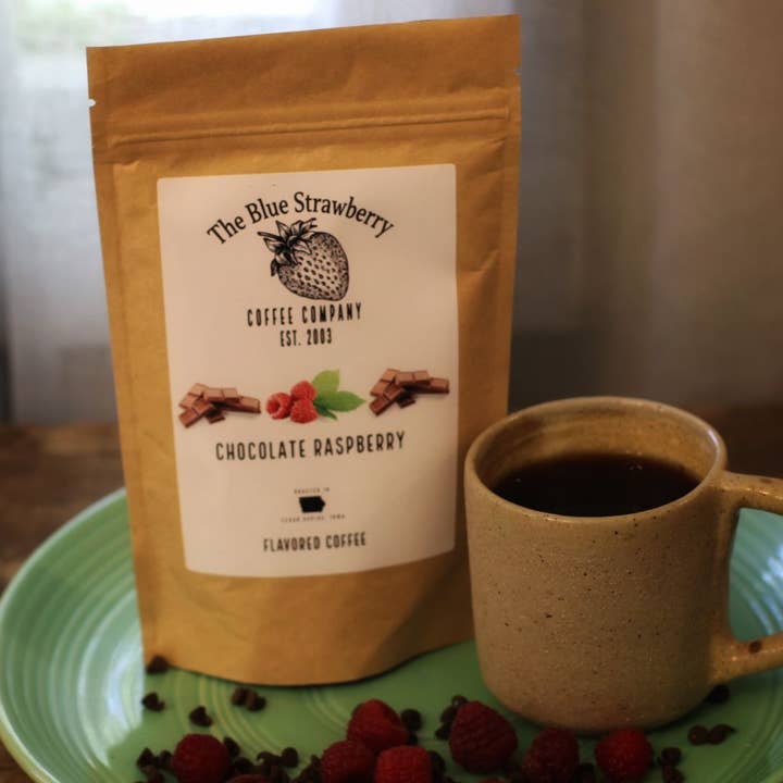 The Blue Strawberry Coffee Co - Wholesale Ground Coffee - Chocolate Raspberry (Flavored Coffee)