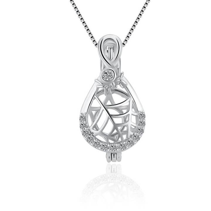 Sterling Silver Necklace Beautiful Web for wholesale by Island Pearl Traders