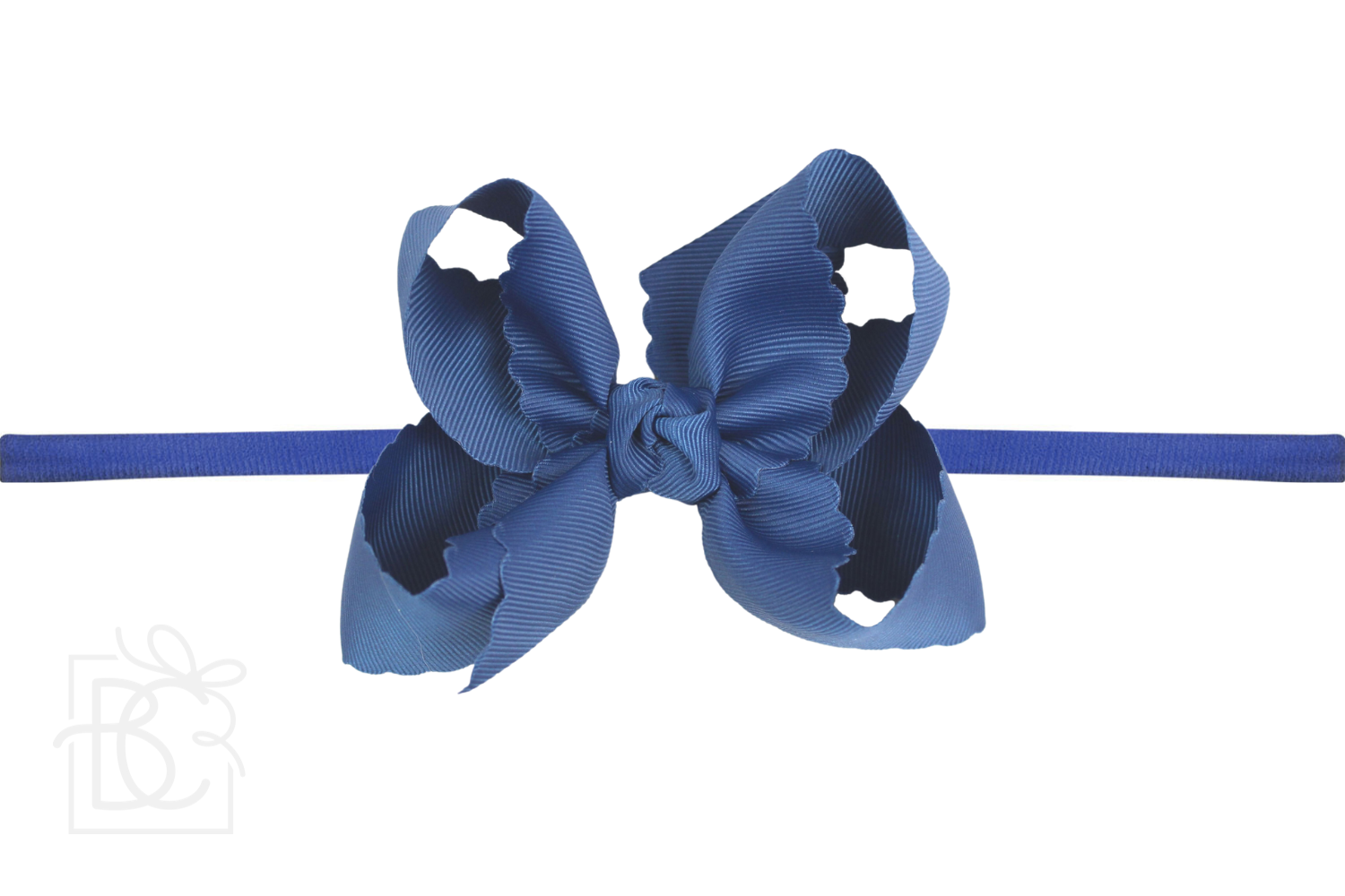 Beyond Creations, LLC - Venta al por mayor Cinta para el pelo - Niños - DIADEMA TIPO PANTIMEDIAS DE NAILON DE 1/4 PULGADAS CON LAZO EN EL BORDE FESTONEADO10