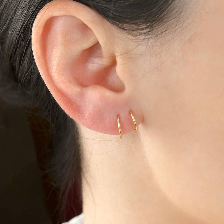 Blueyejewelry – wholesale Hoop earrings – Gold Spiral Hoop Earrings - Waterproof Twist Earrings 7