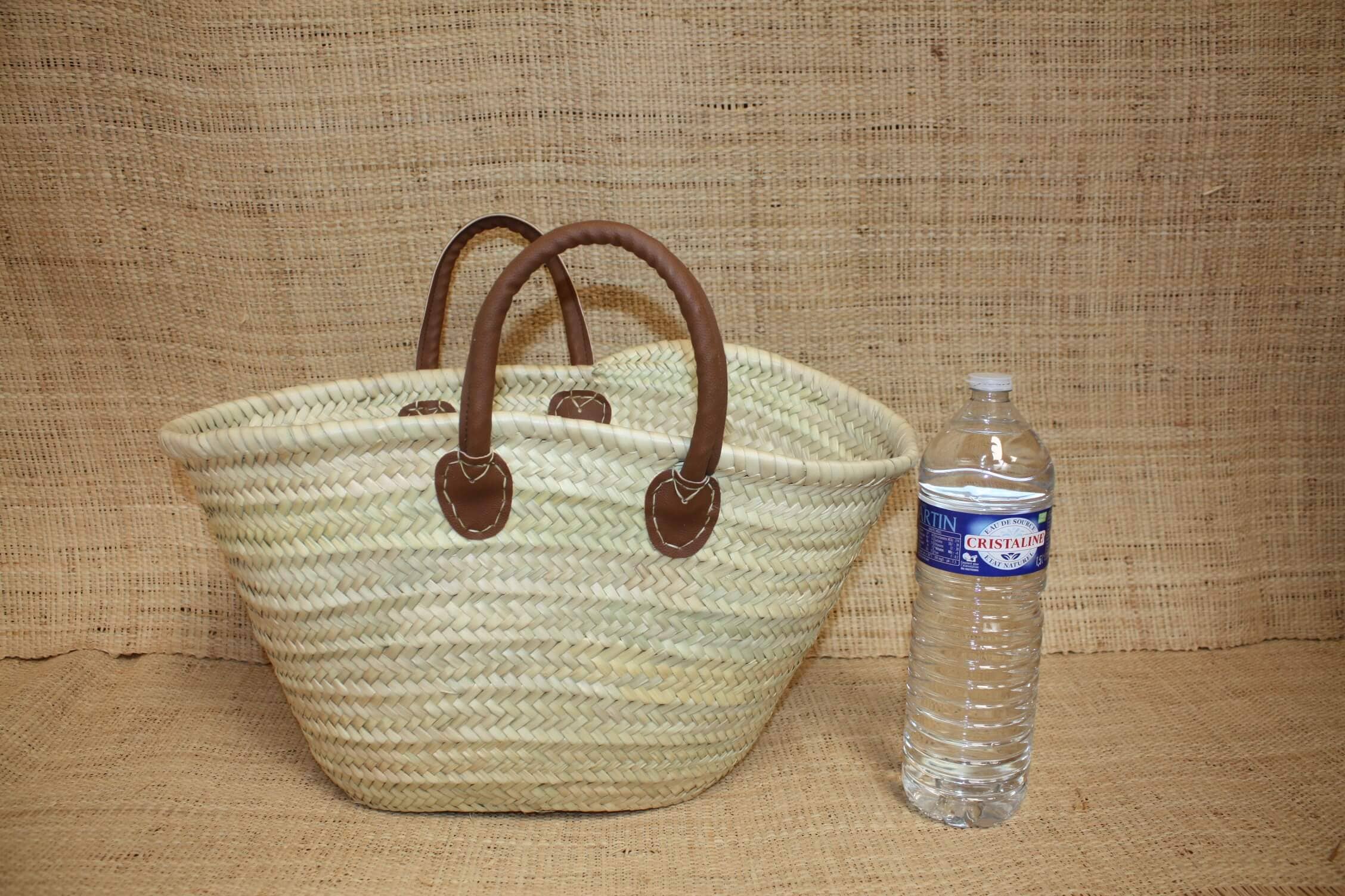 Boutique Huléti - Wholesale Beach Bag - VEGAN Wicker Tote: Perfect for Your Shopping! Rattan Basket for the Market & Straw Beach Bag! Woven in PALM + Vegan Handles0