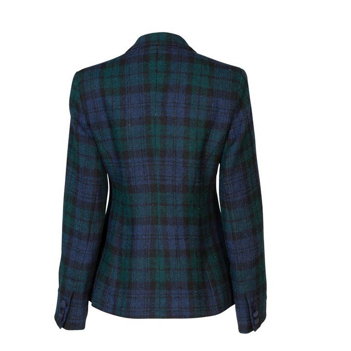 The Scotland Kilt Company - Wholesale Jacket - Women's - Women's Harris Tweed Jacket - Melanie - Black Watch - Autumn/Winter 2023