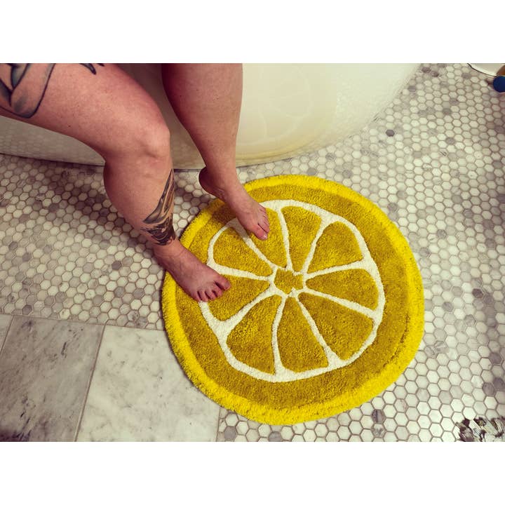 Tufted lemon rug for wholesale by Good to Know You