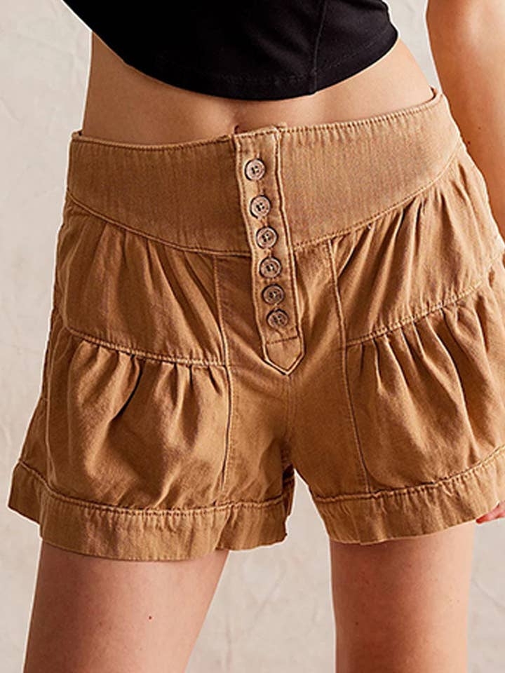 Shorts di jeans con bottoni davanti per la vendita all'ingrosso da parte di Mccolin