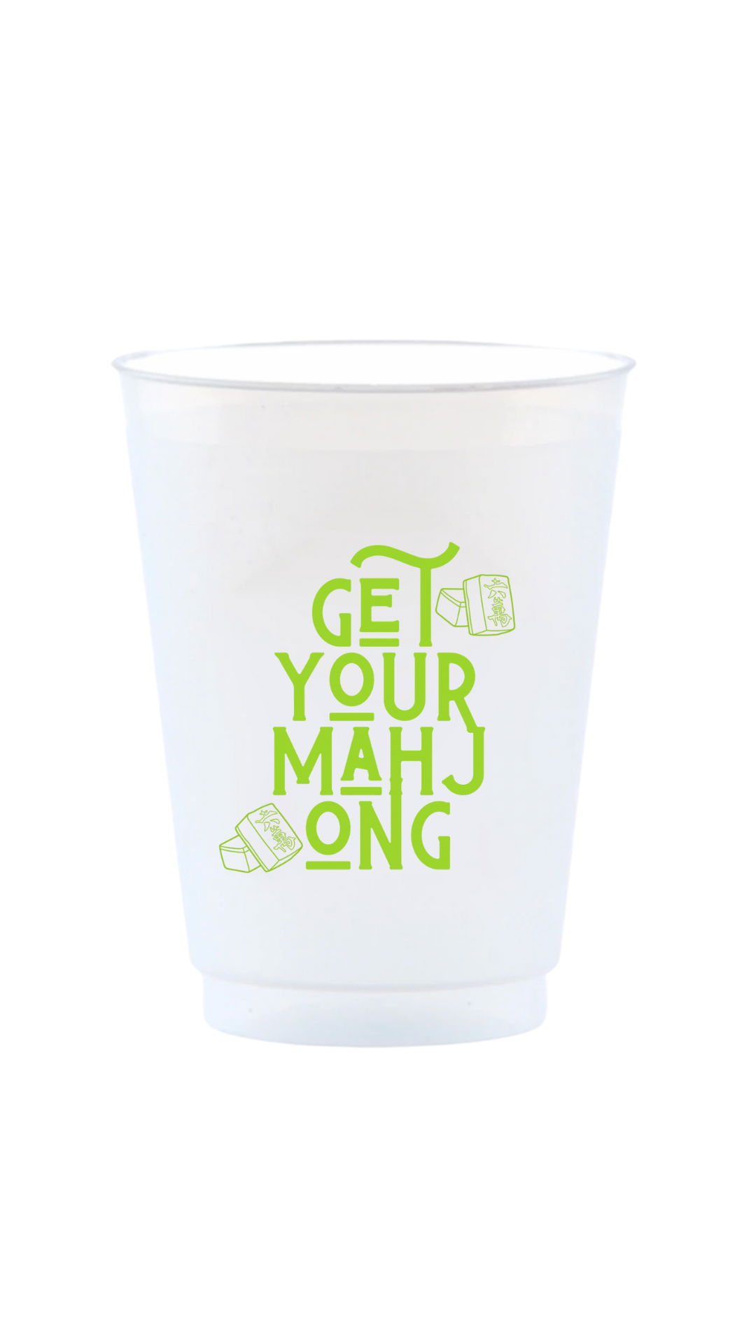 perk - Wholesale Disposable Cup - Get Your Mahjong Reusable Frost Flex Cups0