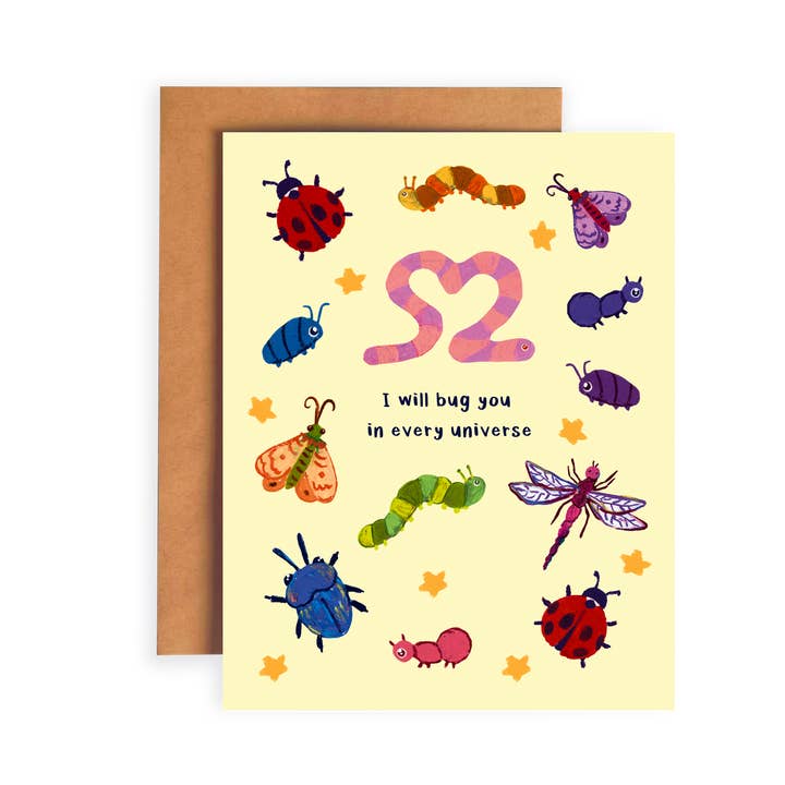 Te Molestaré en Cada Universo | Tarjeta de Felicitación para venta al por mayor de Janine Payne Illustrations