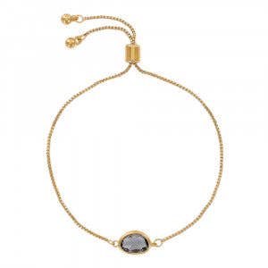 Pulseira deslizante de pedra de cristal por atacado de Morana