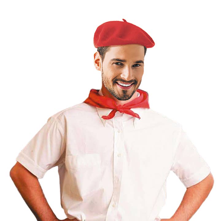 Party Pro - Wholesale Costume - Unisex - LUXURY RED BASQUE BERET1