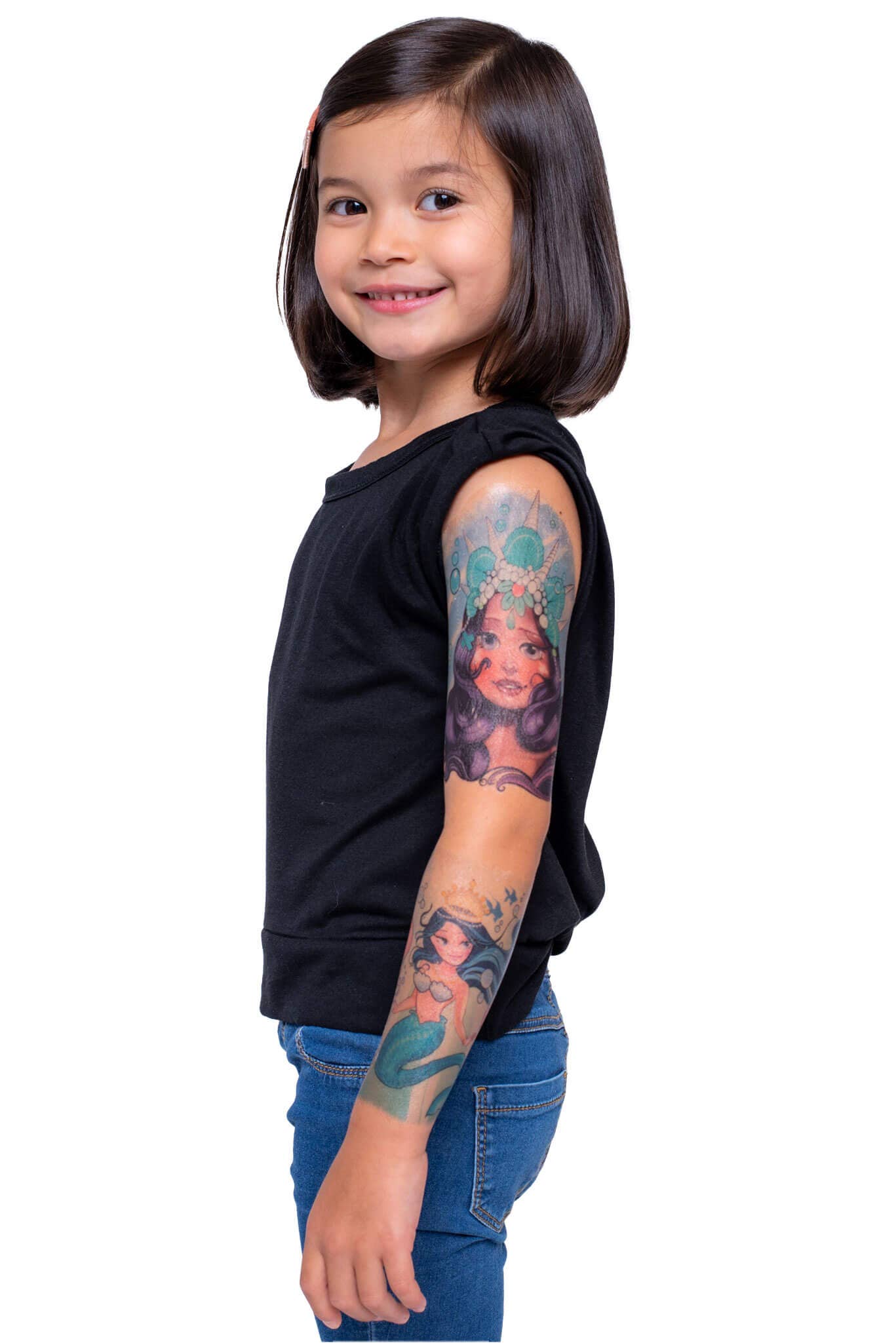 Tony Ray - Wholesale Temporary Tattoo - Kids - Majestic Mermaid Full Sleeve Tattoo1