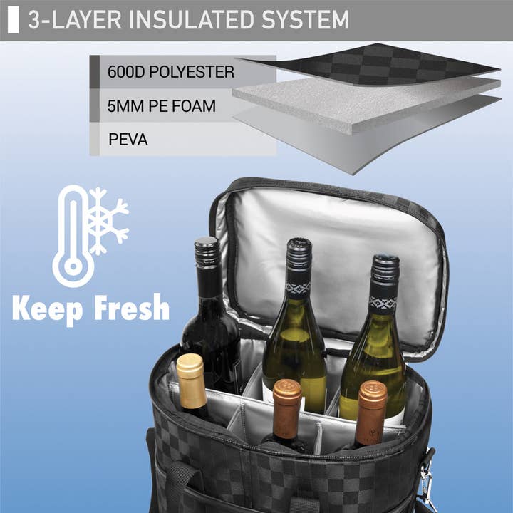OPUX - Wholesale Wine Tote - 6 Bottle Wine Carrier Bag1