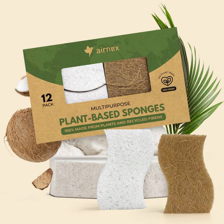 Eco Kitchen Cleaning Supplies - 12 Pack Reusable Sponges for wholesale by AIRNEX