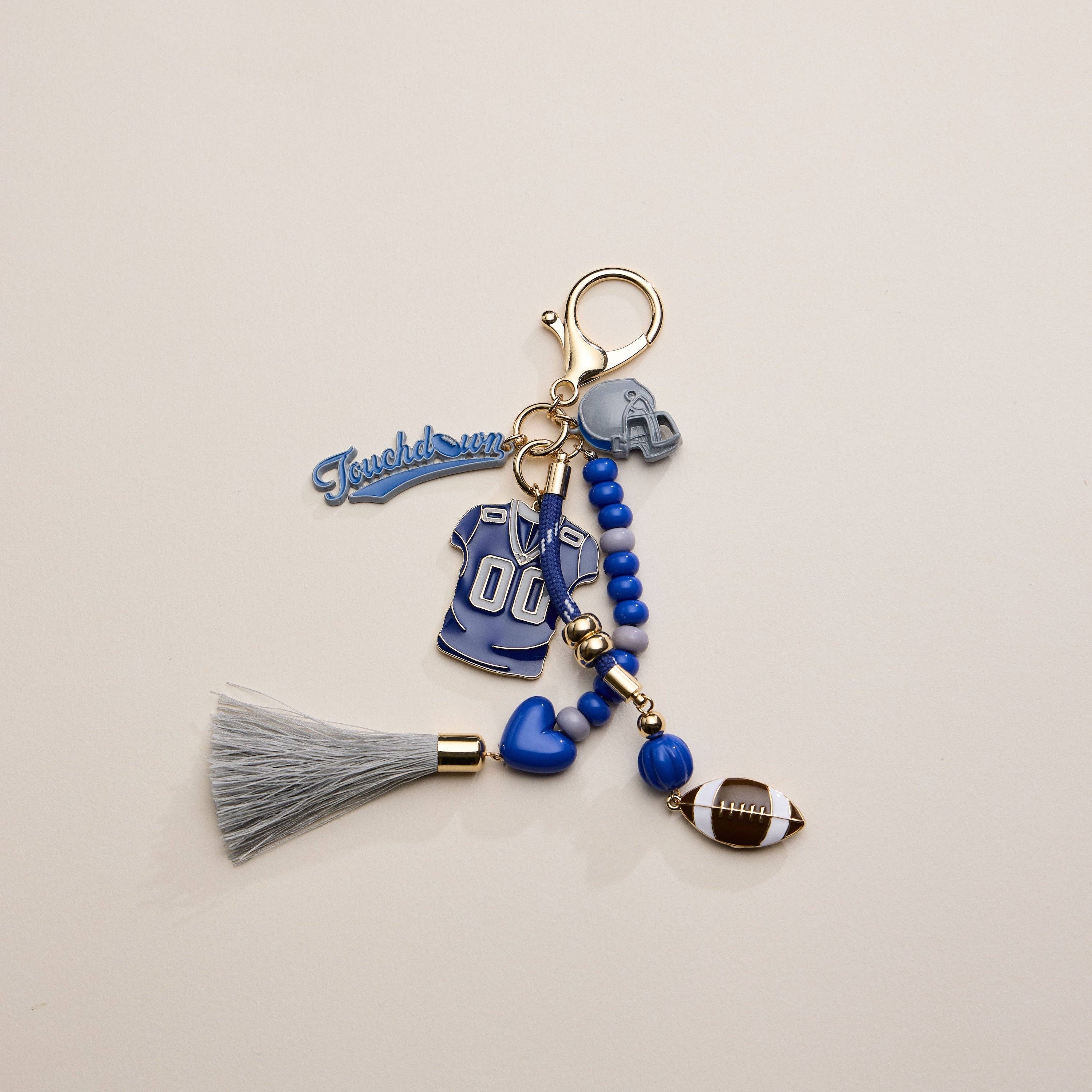 Lilla Haven - Wholesale Keychain - Women's - Gameday Football Keychain – Football Jersey, Helmet, Touchdown Charm & Tassel Bag Accessory45